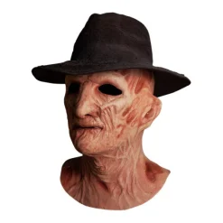 Trick Or Treat Studios A Nightmare on Elm Street 2: Freddy's Revenge - Deluxe Freddy Krueger Mask with Fedora Hat