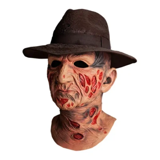 Trick Or Treat Studios A Nightmare on Elm Street - Deluxe Freddy Krueger Mask with Fedora Hat