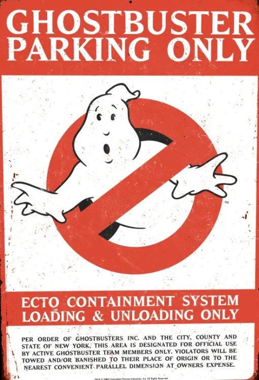 Trick Or Treat Studios Ghostbusters - Parking Metal Sign