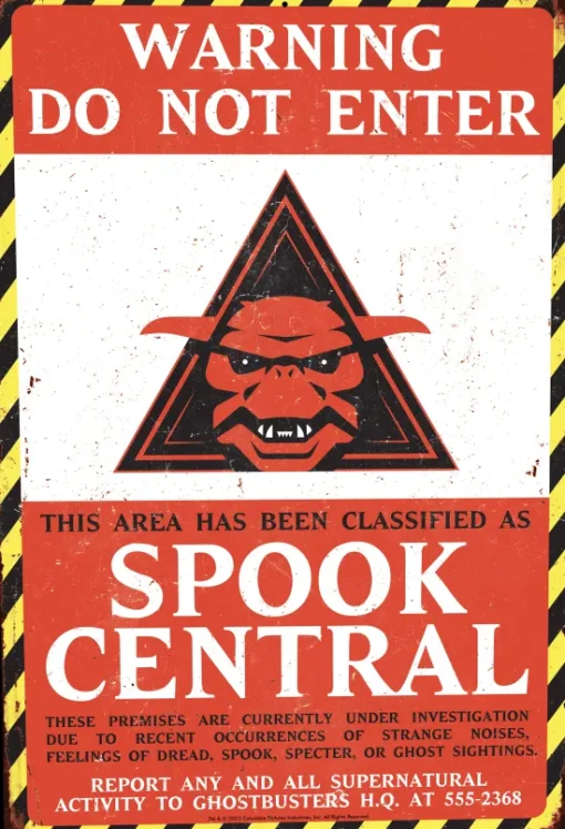 Trick Or Treat Studios Ghostbusters - Spook Central Metal Sign