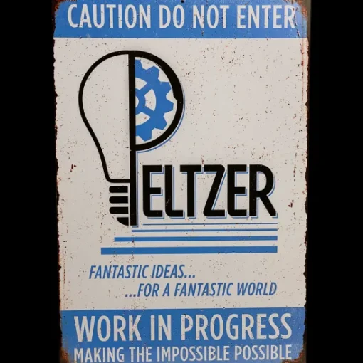 Trick Or Treat Studios Gremlins Peltzer Workshop Metal Sign