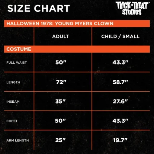 Trick Or Treat Studios Halloween - Young Michael Myers Clown Costume - Adult