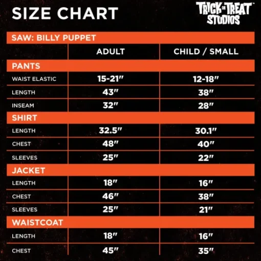 Trick Or Treat Studios SAW - Billy Puppet Adult Costume
