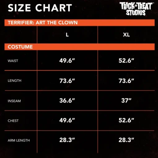 Trick Or Treat Studios Terrifier - Art the Clown Costume