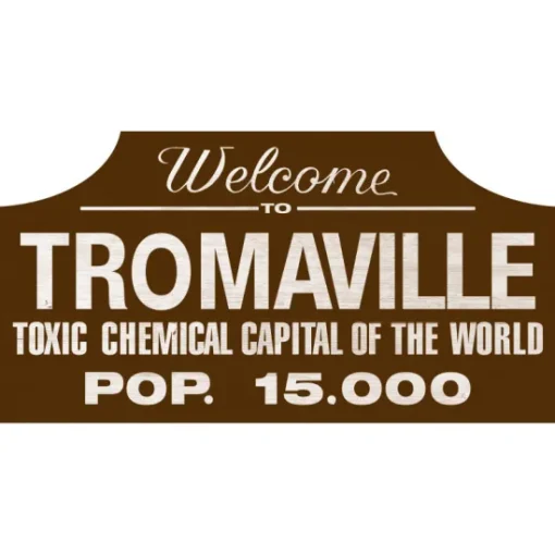 Trick Or Treat Studios Toxic Avengers - Tromaville Wood Sign